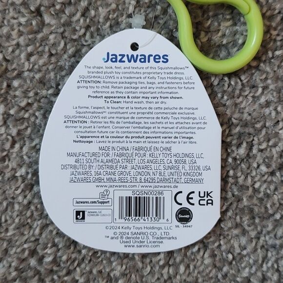 New With Tag Squishmallows Hello Kitty‎ And Friends Keroppi 3.5" Clip-on Plush - Picture 11 of 12